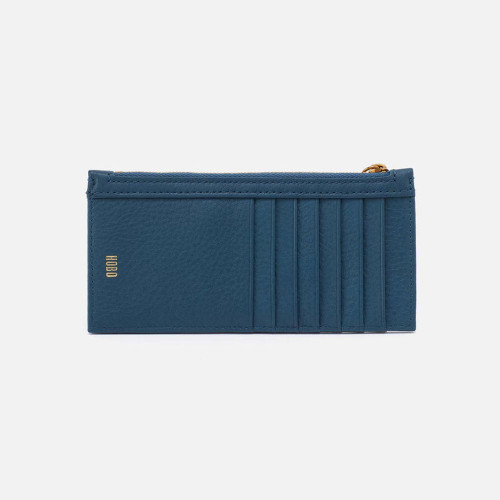 HOBO Carte Card Case Peacock Feather Blue Front