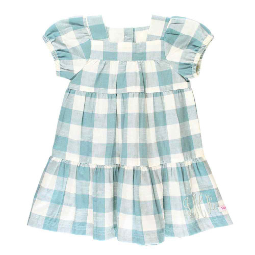 Girls' Ruffle Butts Puff Sleeve Tiered Dress Front Girls' Ruffle Butts Puff Sleeve Tiered Dress Front