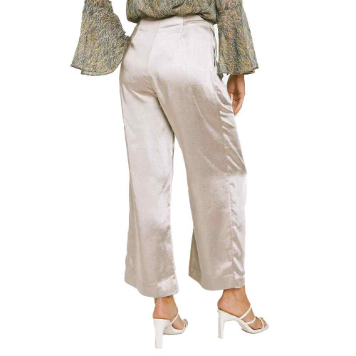 Women's Mystree Satin Wide Leg Pants back