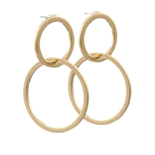 Golden Stella Linked Circle Earrings Eagle Eye Outfitters