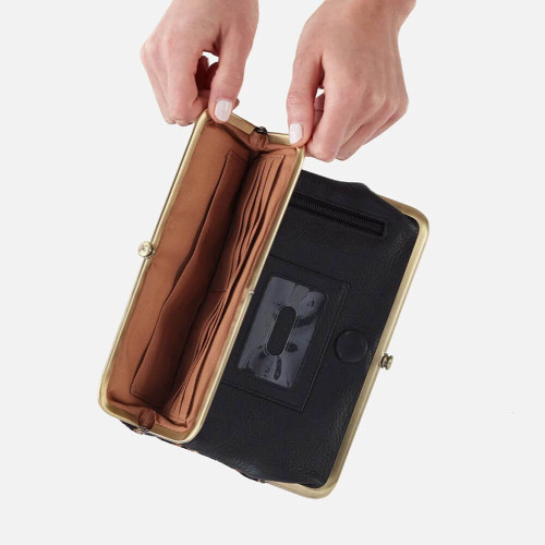 HOBO Lauren Wallet Leopard Inside Open