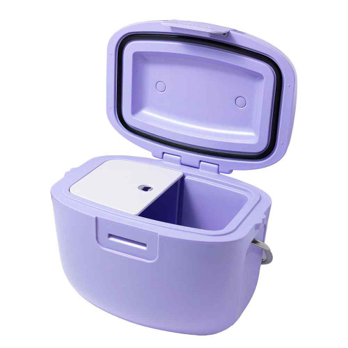 Corkcicle Chillpod Cooler open with cutting board