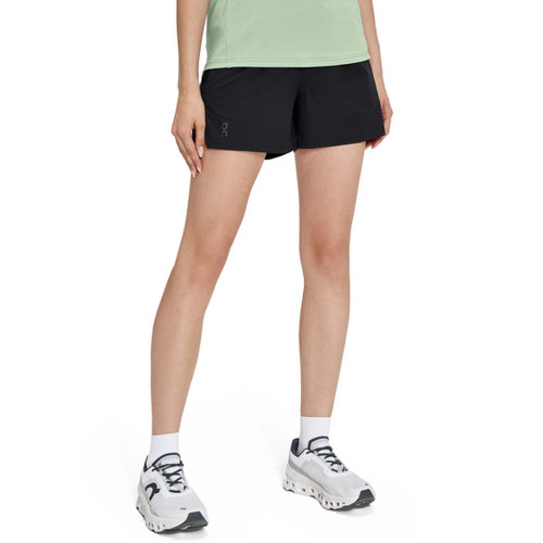 Women's On Essential Black Short front Women's On Essential Black Short front