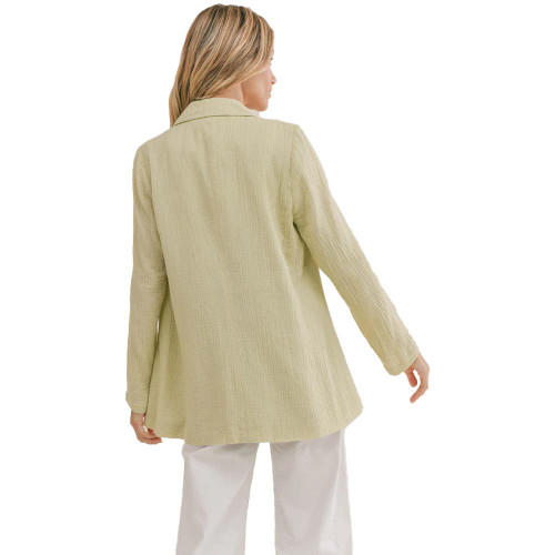 Women's Sade & Sage By The Shore Sage Green Blazer back