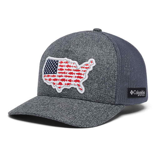 Columbia PFG Mesh Fish Flag Ball Cap - Alabama - S/M - Red