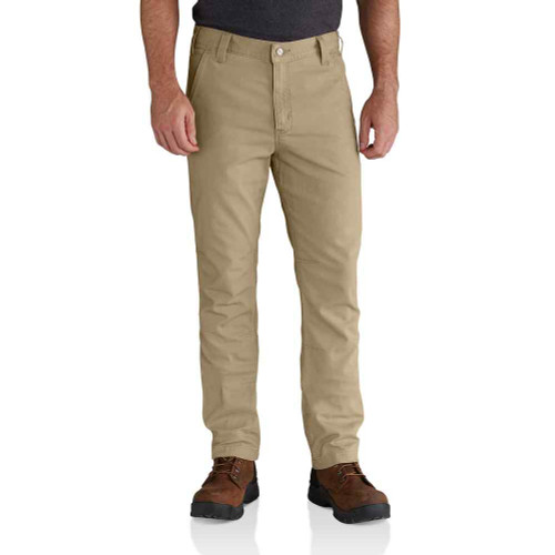 Men's Carhartt Loose Fit Canvas Utility Work Dark Khaki Pant front