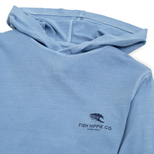 Boys' Fish Hippie Graphic Jersey Hoodie Sailor Blue Front Pocket Boys' Fish Hippie Graphic Jersey Hoodie Sailor Blue Front Pocket