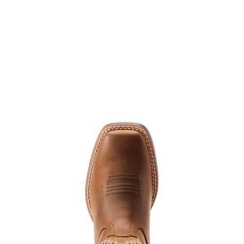 Boys' Ariat Distressed Tan Quickdraw VentTEK Western Boots Toe