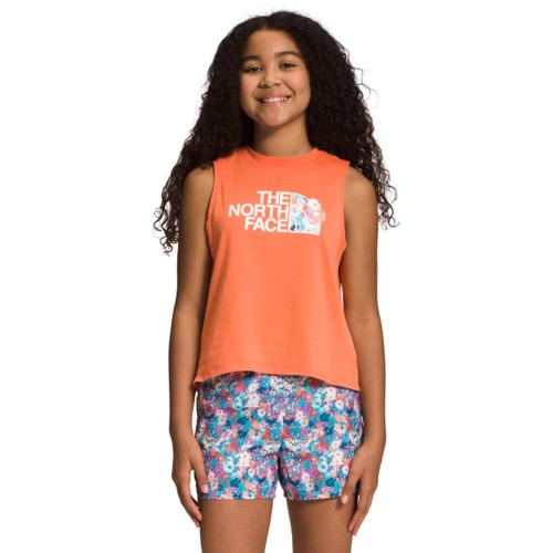 Girls The North Face Tie Back Orange Tank
