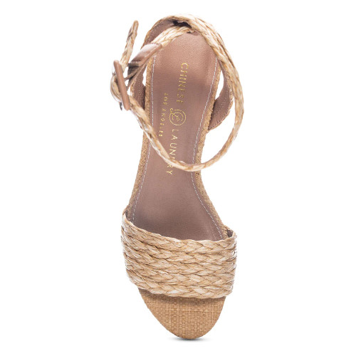 Women's Chinese Laundry Truett Straw Tan Sandal top