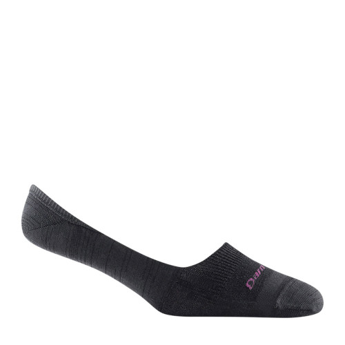 Women's Darn Tough Solid No Show Invisible Black Sock
