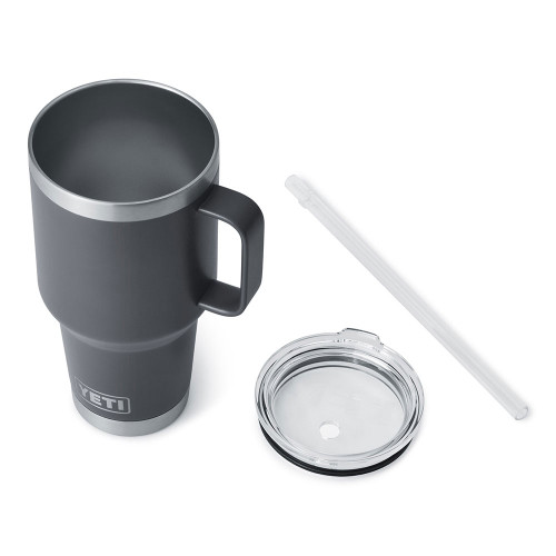 YETI Rambler 20 Oz Travel Mug with StrongHold Lid in Charcoal