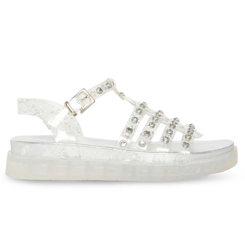 Girls' Steve Madden Clear Celine Sandal Side