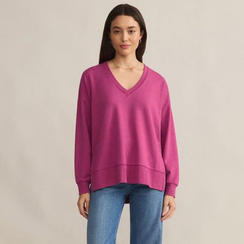 Women's Z Supply Modern V-Neck Magenta Weekender