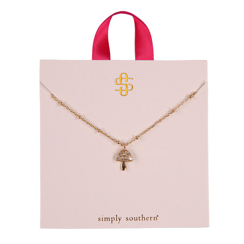Simply Southern Dainty Necklace- Mushroom