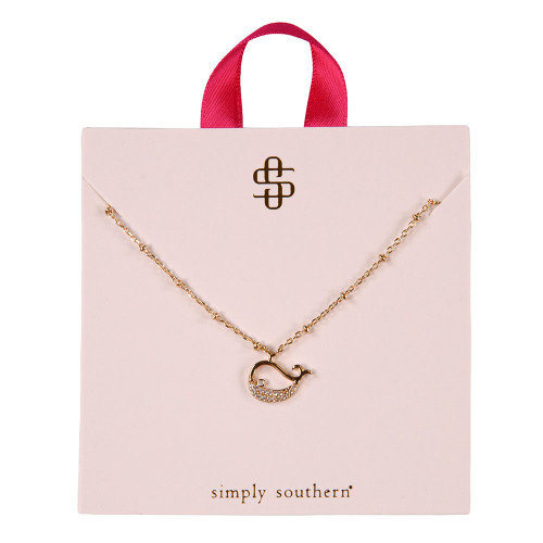 Simply Southern Dainty Necklace- Whale