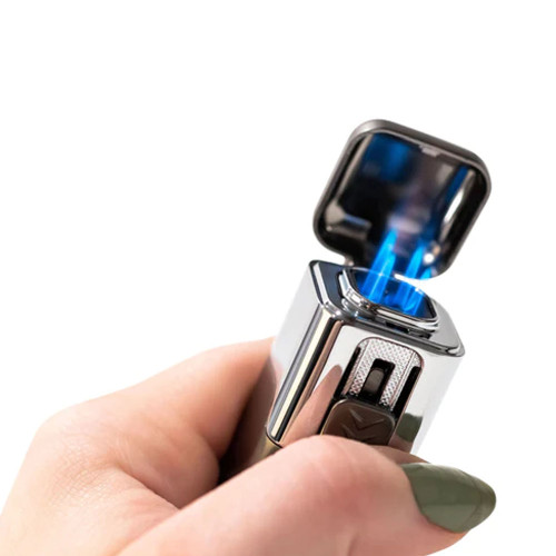 Mad Man Cigar Lighter -Gunmetal Straight Fire Jets