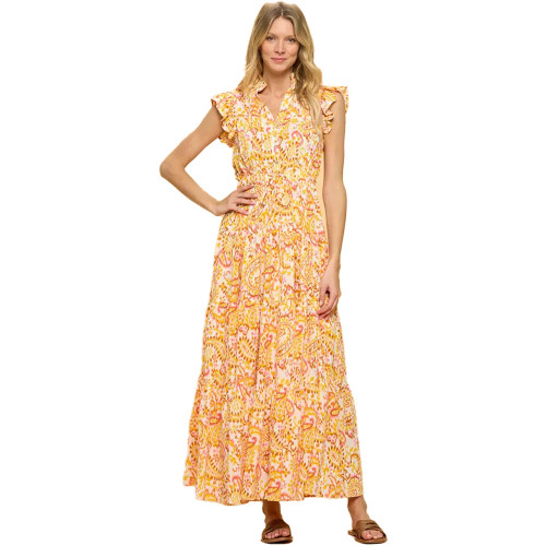 Women's Pinch Printed Maxi Dress | Eagle Eye Outfitters
