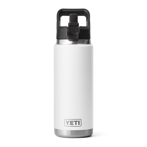 Yeti Rambler 26 oz Water Bottle with Straw Cap -White