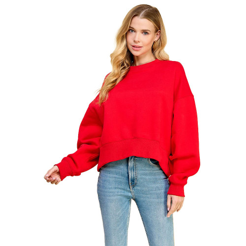 Women's TCEC Drop Shoulder Sweatshirt Red