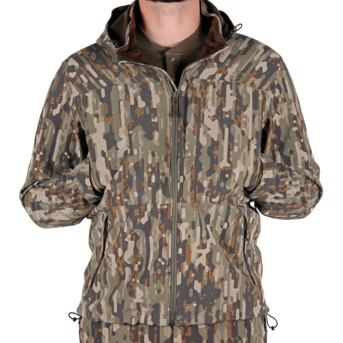 Men's Duck Camp Contact Softshell Woodland Jacket front Men's Duck Camp Contact Softshell Woodland Jacket front