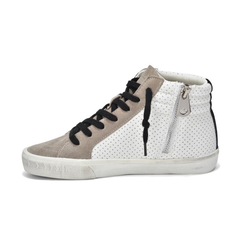 Women's Vintage Havana Gadol RO 2 High Top White Taupe Multi Sneaker zipper