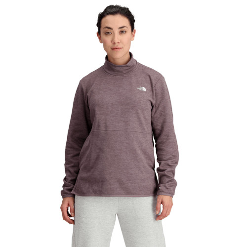 Women's The North Face Canyonlands Pullover  Fawn Grey Heather Tunic model front Women's The North Face Canyonlands Pullover  Fawn Grey Heather Tunic model front