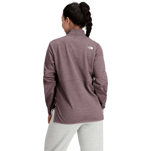 Women's The North Face Canyonlands Pullover  Fawn Grey Heather Tunic model back Women's The North Face Canyonlands Pullover  Fawn Grey Heather Tunic model back