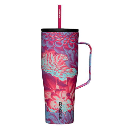 Corkcicle 30 oz Cold Cup XL Dopamine Floral Tumbler with Straw