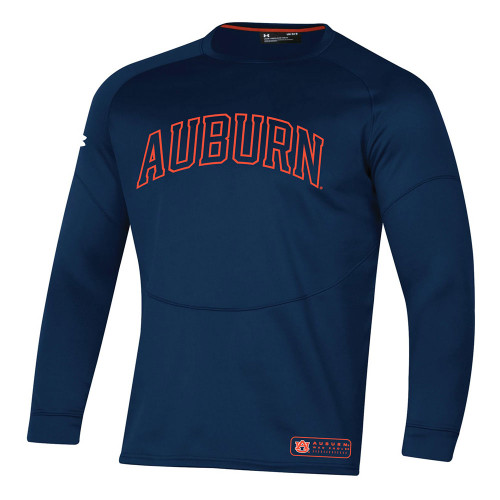 AUB  Auburn Under Armour Baseball Script 3/4 Raglan Sleeve Tee