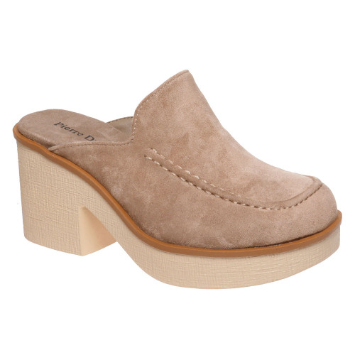 Women's Pierre Dumas Clue-20 Heeled Taupe Clog