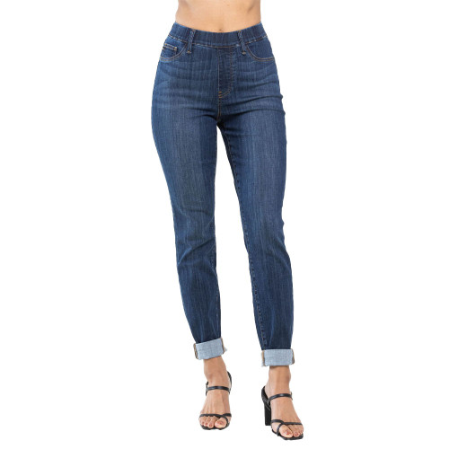 Women's Judy Blue High Rise Cut Off Flare Jeans - Plus Size