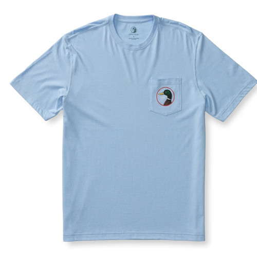 Men's Duck Head Logo Tee Serenity Blue Front View