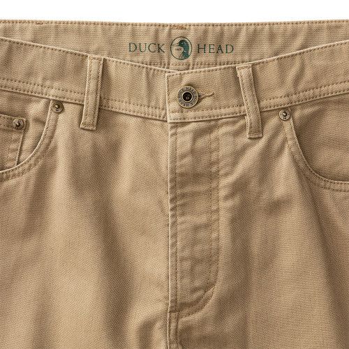 Men's Duck Head Field Canvas 5-Pocket Tan Khaki Pants detail Men's Duck Head Field Canvas 5-Pocket Tan Khaki Pants detail