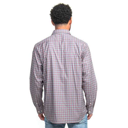 Men's Southern Shirt Co. Henderson Plaid Memorial Gray Shirt back