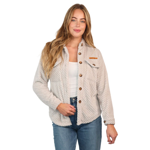 Women's Simply Southern Simply Soft Shacket Fog Main