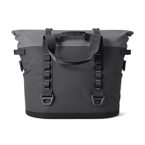 Back of Yeti Hopper M30 Charcoal Soft Cooler