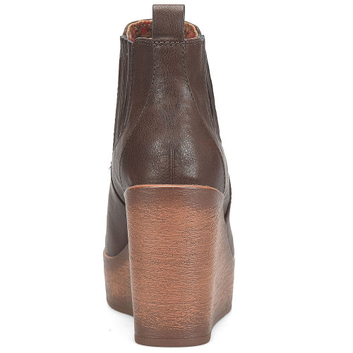 Women's BOC Athalia Wedge Bootie Dark Brown Back Women's BOC Athalia Wedge Bootie Dark Brown Back