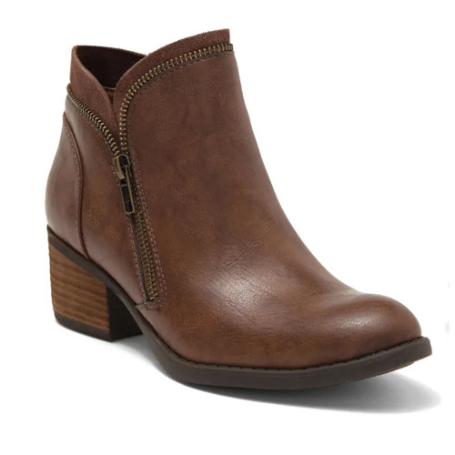 Women's BOC Dempsey Stacked Heel Bootie Dark Brown