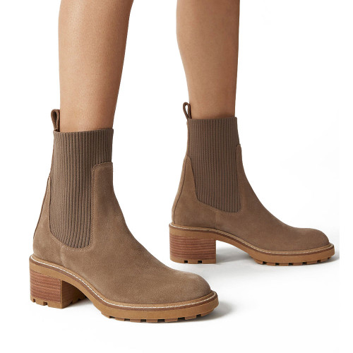 Women's Steve Madden Kiley Chelsea Bootie Taupe Lifstyle