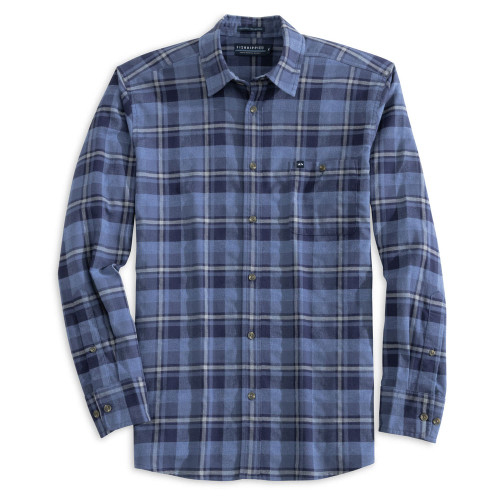 blue bandana dress shirt Rockmount Mens Bison Bandana Blue Cotton Blend L/S Shirt