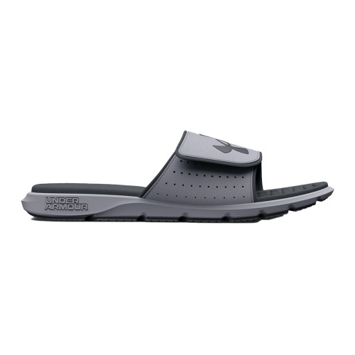 Boys' Under Armour Ignite 7 Sandal Mod Gray Pitch Outer Side