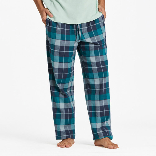 Men's Life is Good Mallard Plaid Classic Sleep Smoky Blue Pant