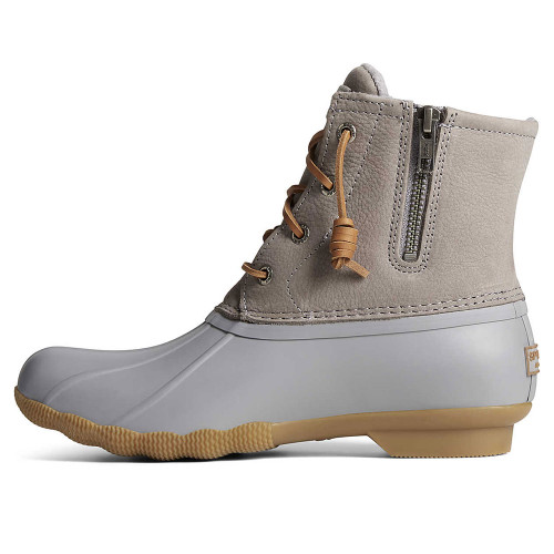Women's Sperry Topsider Saltwater Duck Boot - Grey Side Zipper Women's Sperry Topsider Saltwater Duck Boot - Grey Side Zipper
