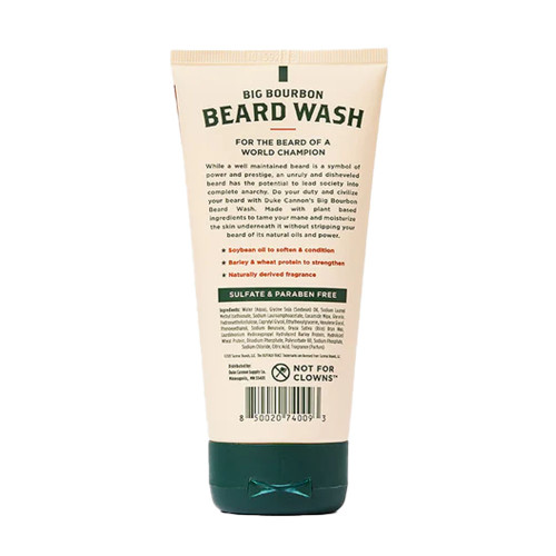 Duke Cannon Big Bourbon Beard Wash Back