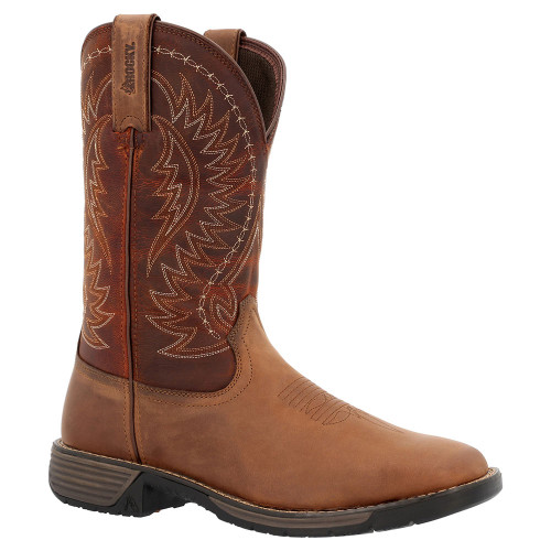 Men's Rocky Rugged Trail Western Boot Brown