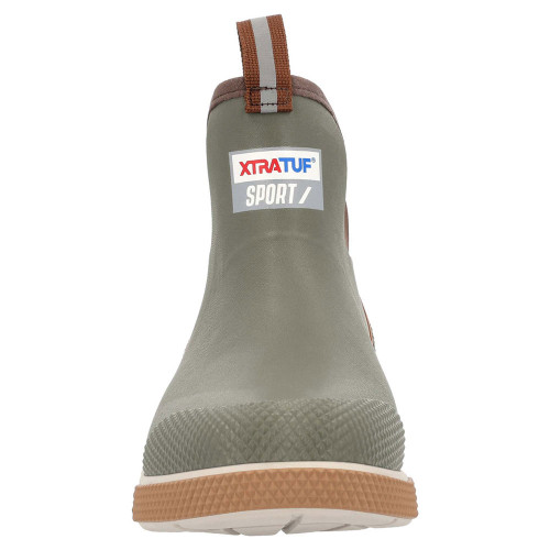 Men's XTRATUF 6 inch Ankle Deck Boot Sport Olive Front