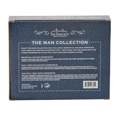 Commonwealth Soap Co. The Man Collection Soap Set - Ginger Musk/Spiced Tobacco/Ebony Wood & Coffee Back