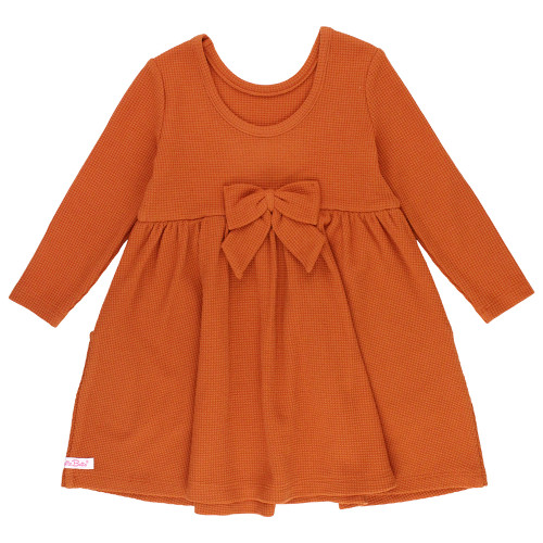 thumbnail image 2 of Jet Black Long Sleeve Ruffle Twirl Dress - Sweet Peas Co 2 of 13