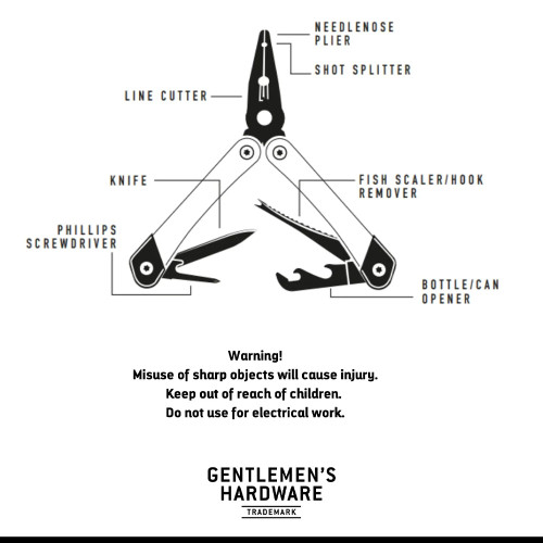 Gentlemen's Hardware Fishing Multi-Tool info